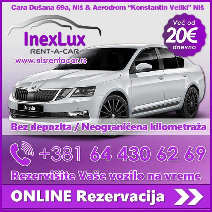 InexLux rent a car baner