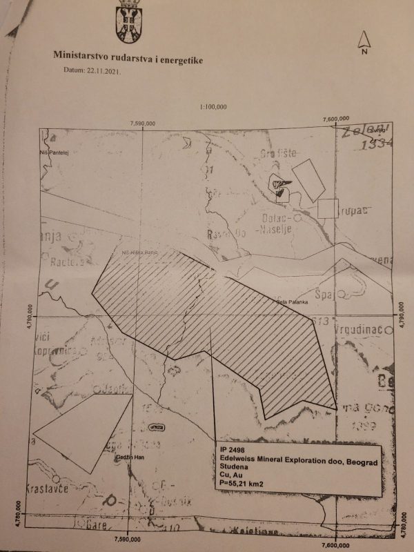 mapa rudarenja