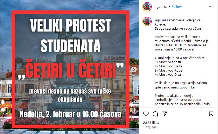 četiri u četiri protest