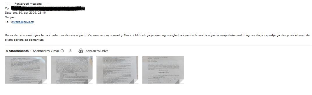 mejl Nova mediju milić